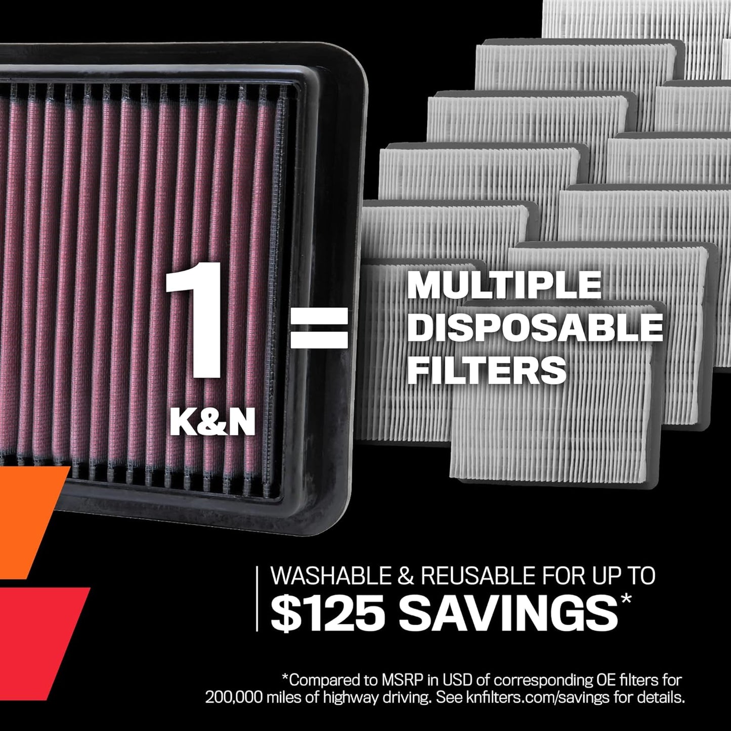 K&N Engine Air Filter: Reusable, Clean Every 75,000 Miles, Washable Replacement Car Air Filter: Compatible 2010-2019 Lexus/Toyota (GS300, 350, IS 300-350, RC 300-350, Vellfire, Alphard, MarkX) 33-2452