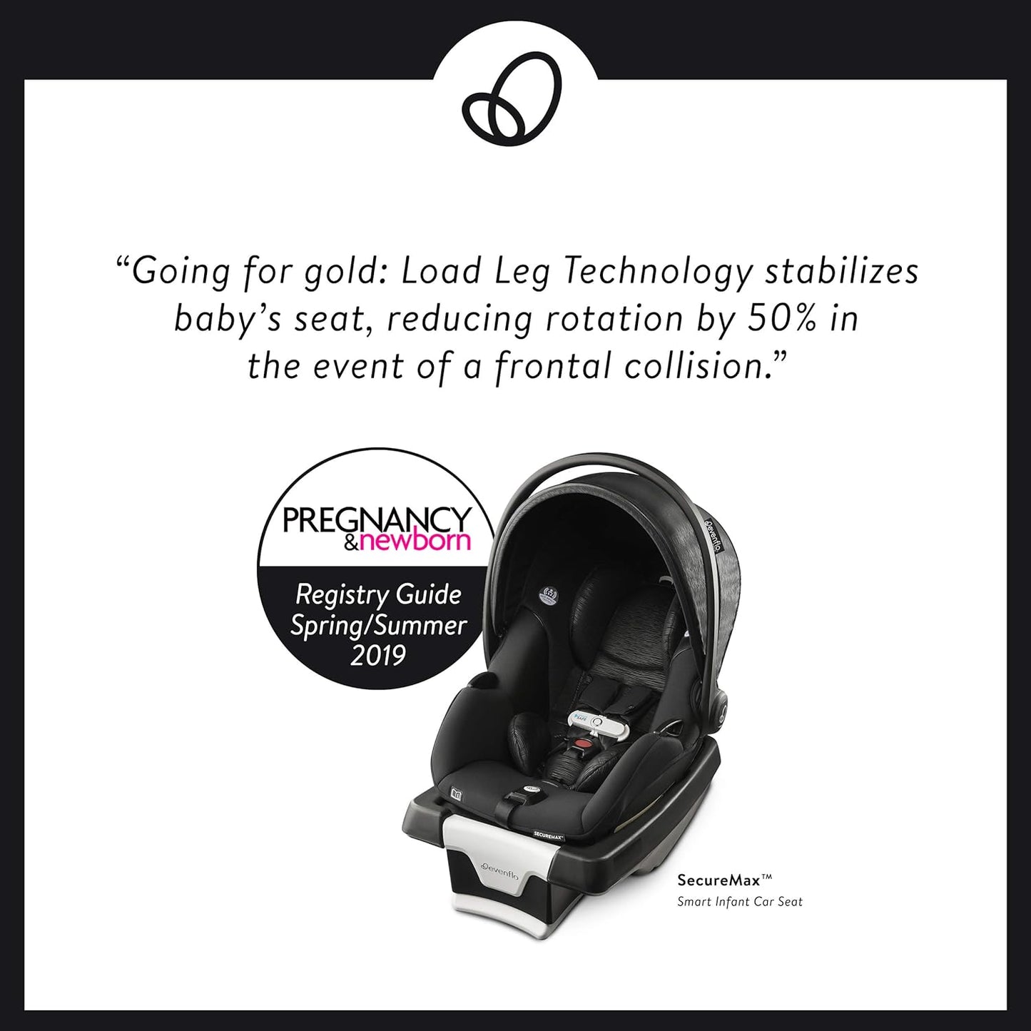 Evenflo Gold SecureMax Infant Car Seat Base, Includes SafeZone Load Leg, Stabilizes Car Seat and Reduces Crash Forces by 50%, Lightweight and Sturdy, Fits Evenflo Gold SecureMax Infant Car Seat