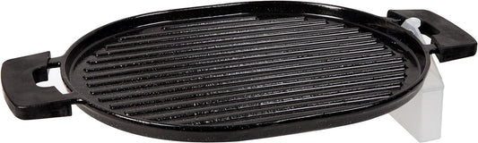NUWAVE Cast Iron Grill With Enameled Non-Stick Coating, Designed For The NuWave Precision Induction Cooktop Black 16.3" x 10.4" x 0.7"