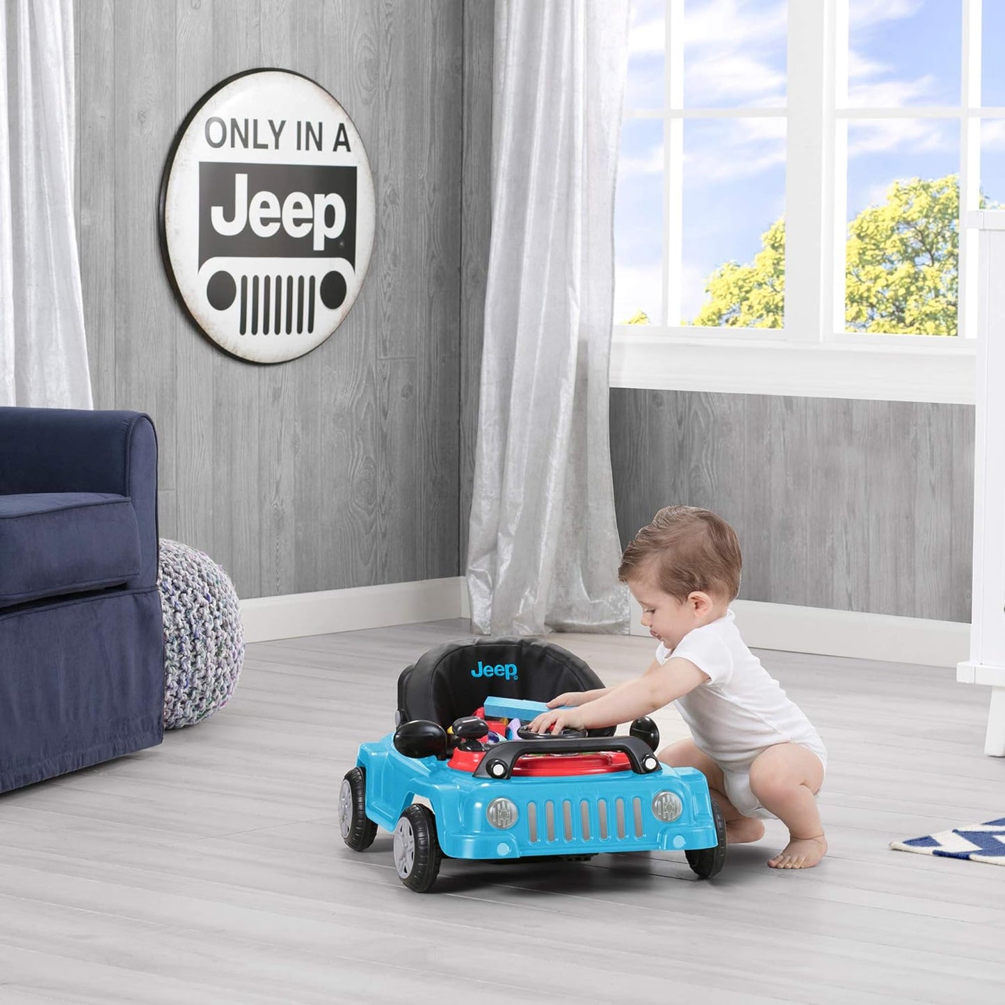 Jeep Classic Wrangler 3-in-1 Grow with Me Walker by Delta Chidlren, Blue