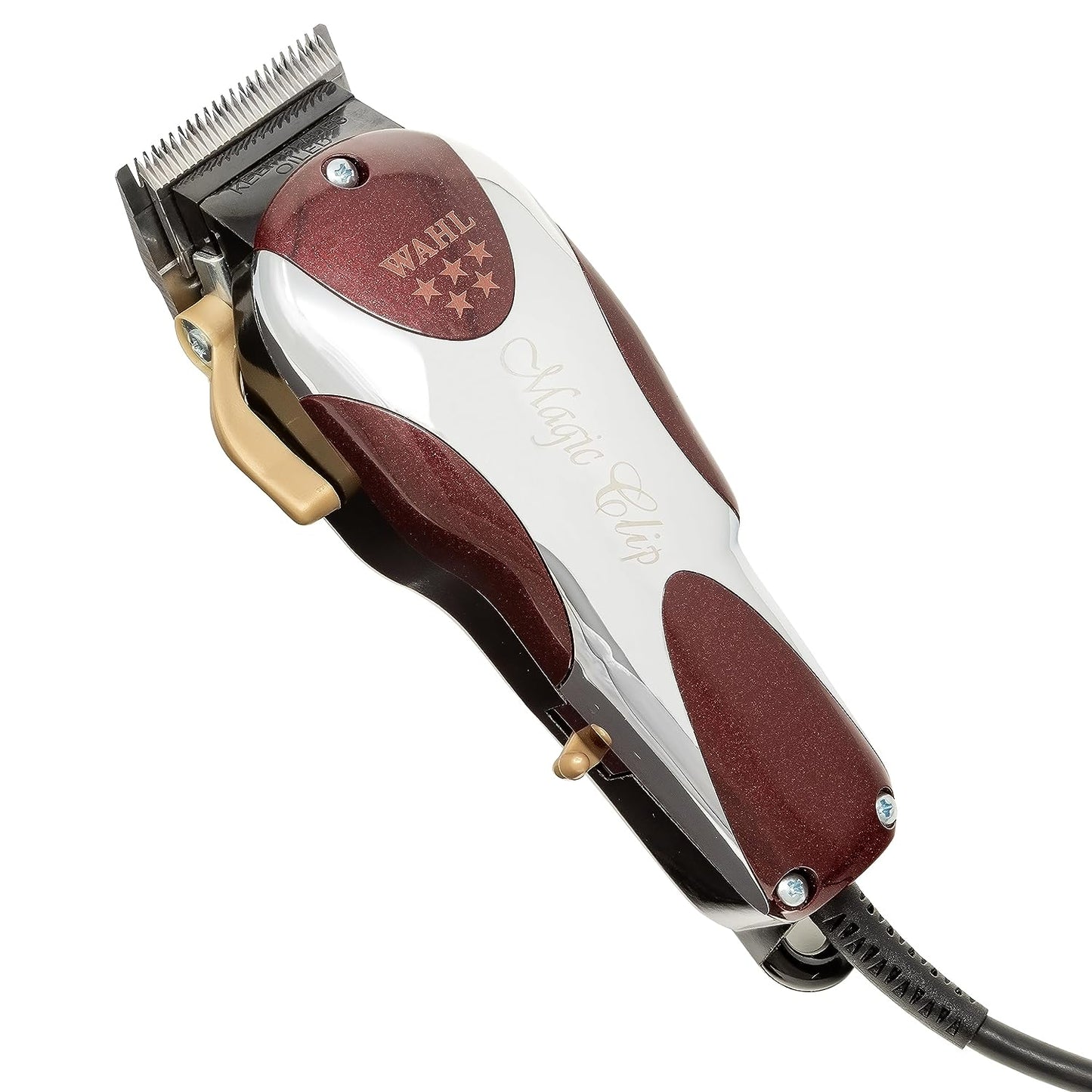 Wahl Professional 5-Star Magic Clip #845 – Great for Barbers and Stylists – Precision Fade Clipper with Zero Overlap Adjustable Blades, V9000 Cool-Running Motor, Variable Taper and Texture Settings, Chrome, 1 Count