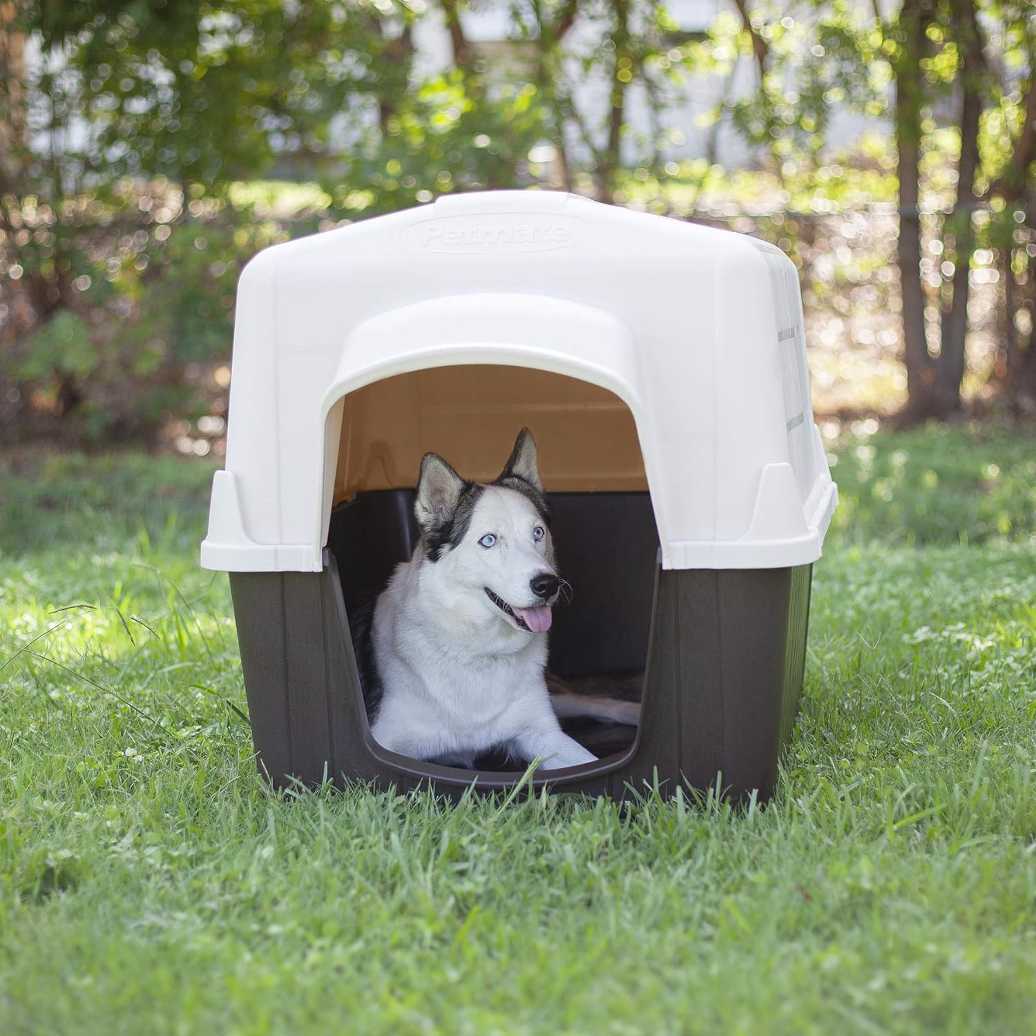 Petmate Aspen Pet Outdoor Dog House, Medium, For Pets 25 to 50 Pounds