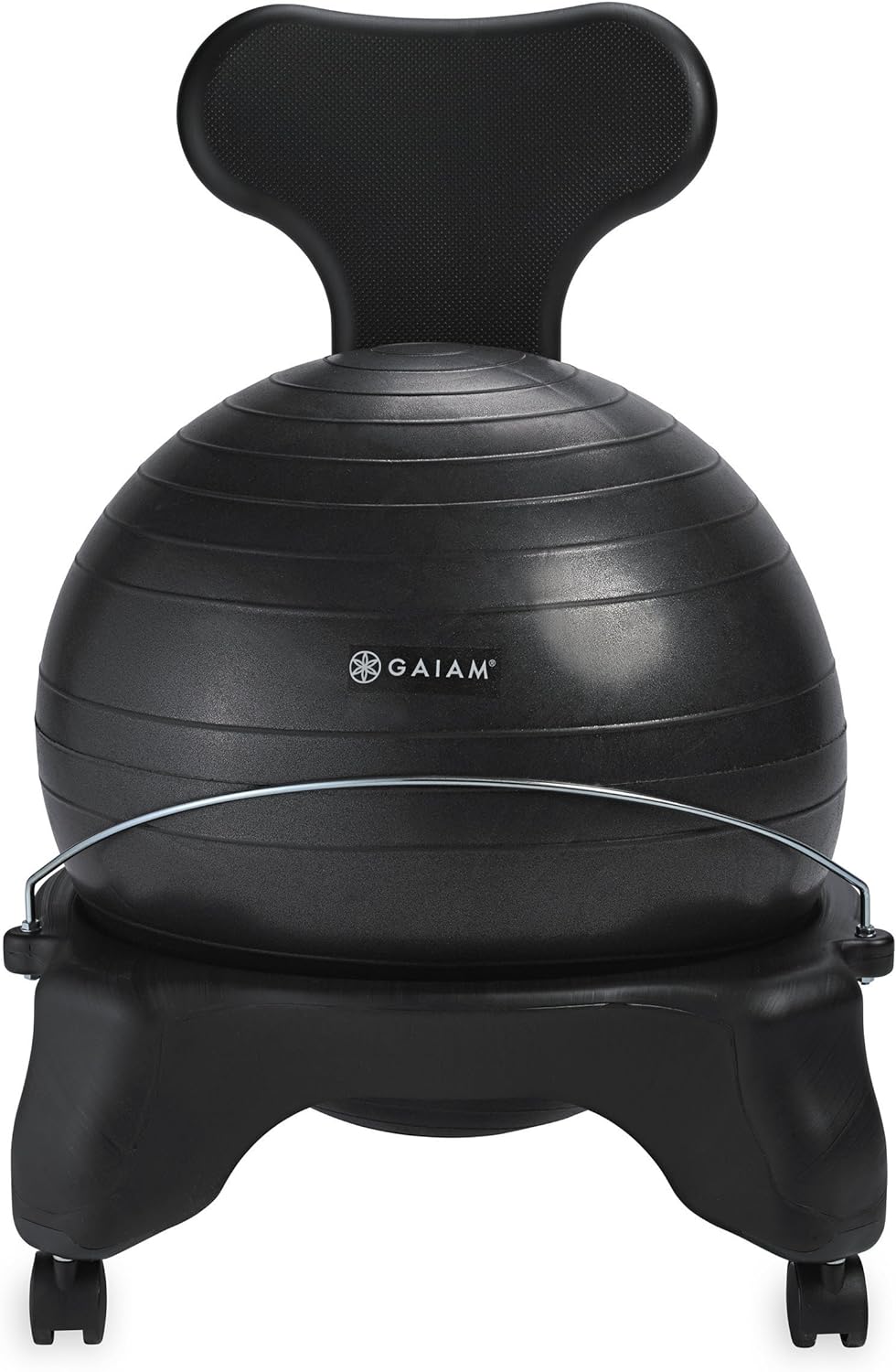 Gaiam Classic Balance Ball Chair \u2013 Exercise Stability Yoga Ball Premium Ergonomic Chair for Home and Office Desk with Air Pump, Exercise Guide and Satisfaction Guarantee