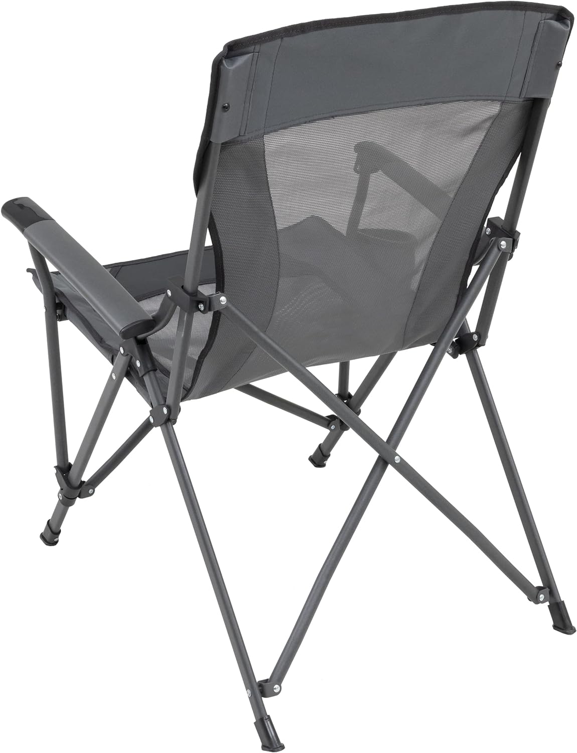 Browning Folding Camping Chairs for Adults - Durable Mesh Fabric Over Sturdy Powder Coated Steel Frame, Armrests Cup Holder, and Shoulder Carry Bag