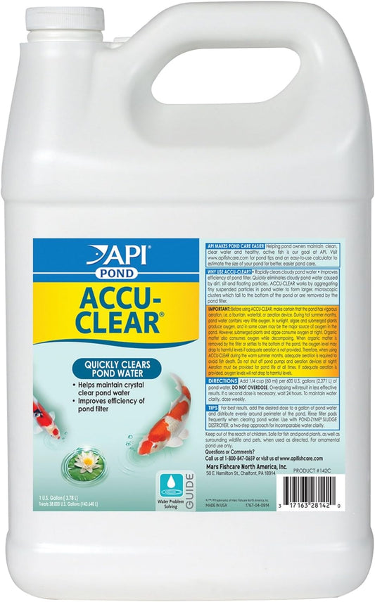 API POND ACCU-CLEAR Pond Water Clarifier 1-Gallon Bottle