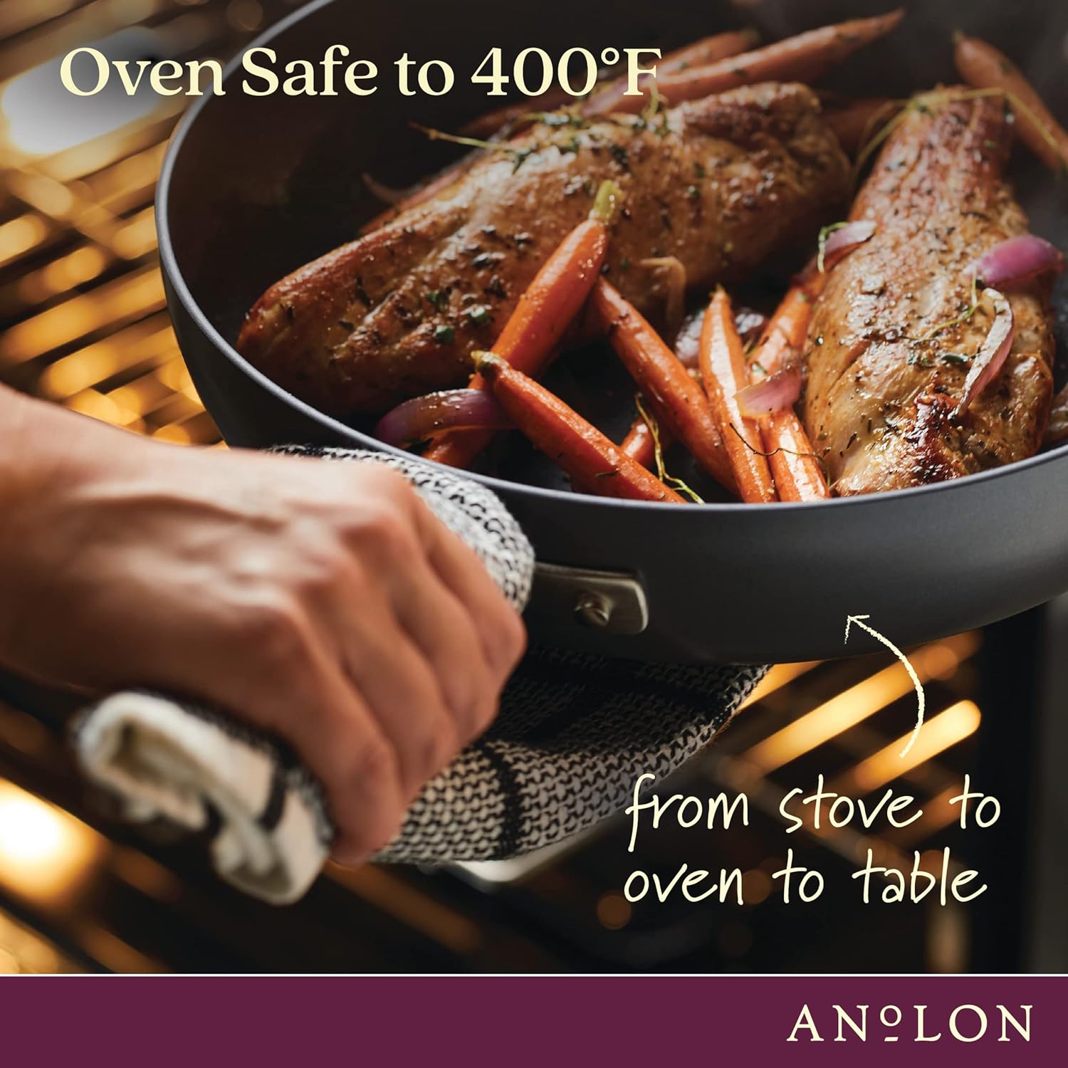 Anolon Advanced Home Hard-Anodized Nonstick Open Stock Cookware (10 Qt Stock Pot, Moonstone)