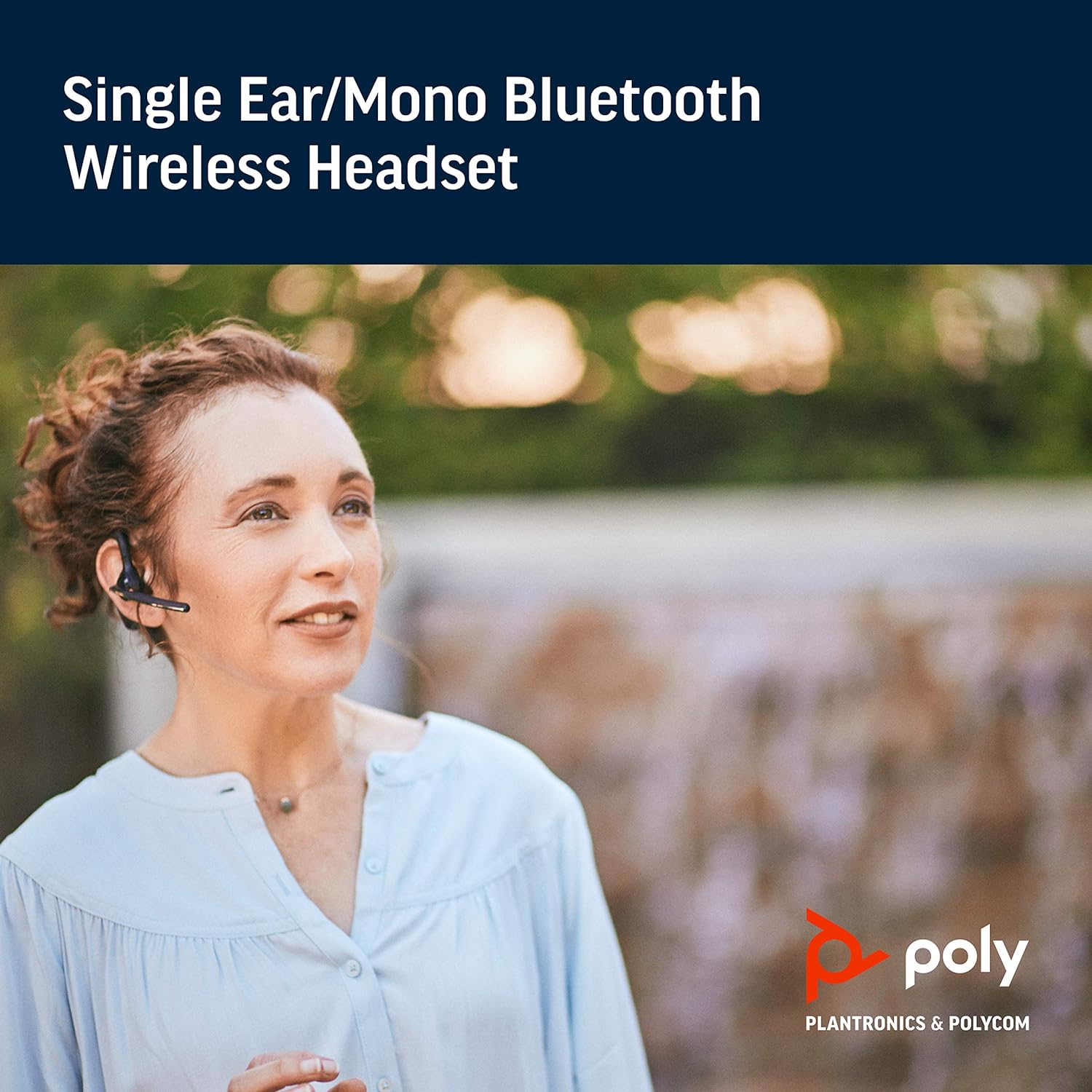 Plantronics - Voyager 5200 UC (Poly) - Bluetooth Single-Ear (Monaural) Headset - USB-A Compatible to connect to your PC and\/or Mac - Works with Teams, Zoom & more - Noise Canceling