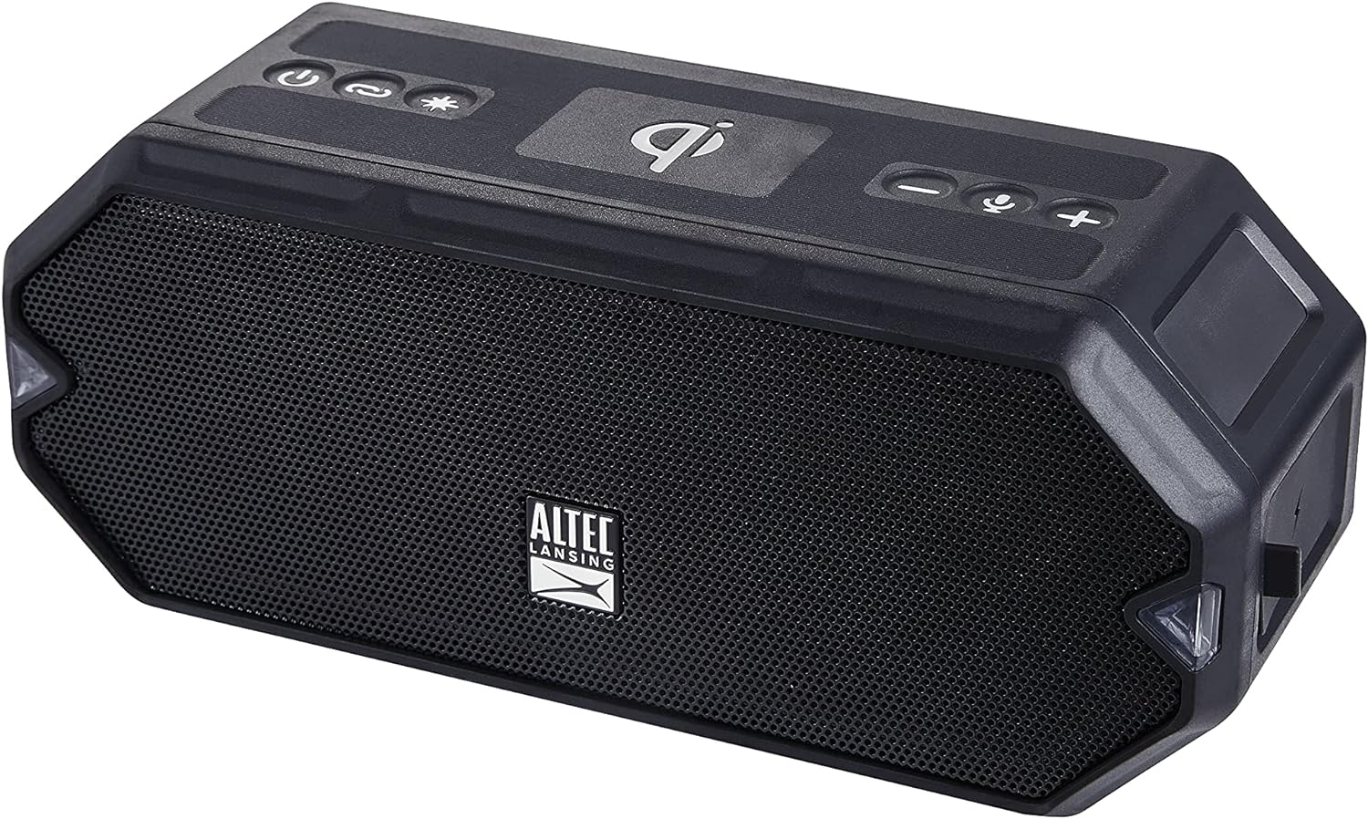 Altec Lansing HydraBlast Wireless Portable Bluetooth Speaker, IP67 Waterproof for Parties, USB C Rechargeable Outdoor Speakers with Built in Phone Charger and LED Lights, 20 Hour Playtime