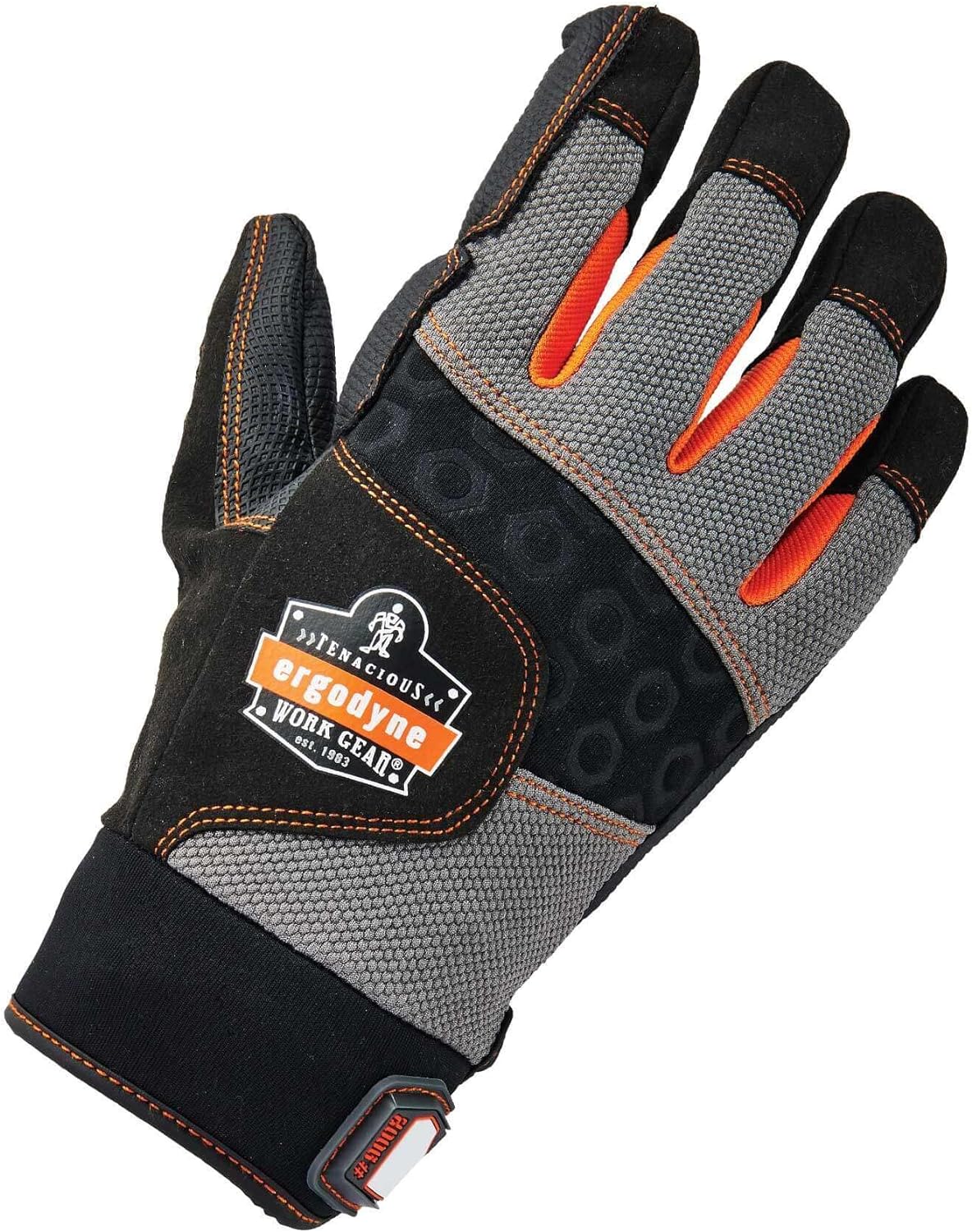 Ergodyne ProFlex 9002 Anti-Vibration Work Gloves, ANSI\/ISO Certified, Full Fingered, X-Large, Black