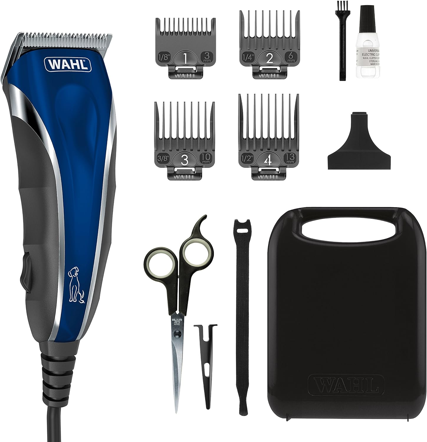 WAHL USA Pro-Grip Pet Grooming Corded Clipper Kit - Clipper for Small to Large Dogs – Electric Dog Clipper for Eyes, Ears, & Paws - Model 9164