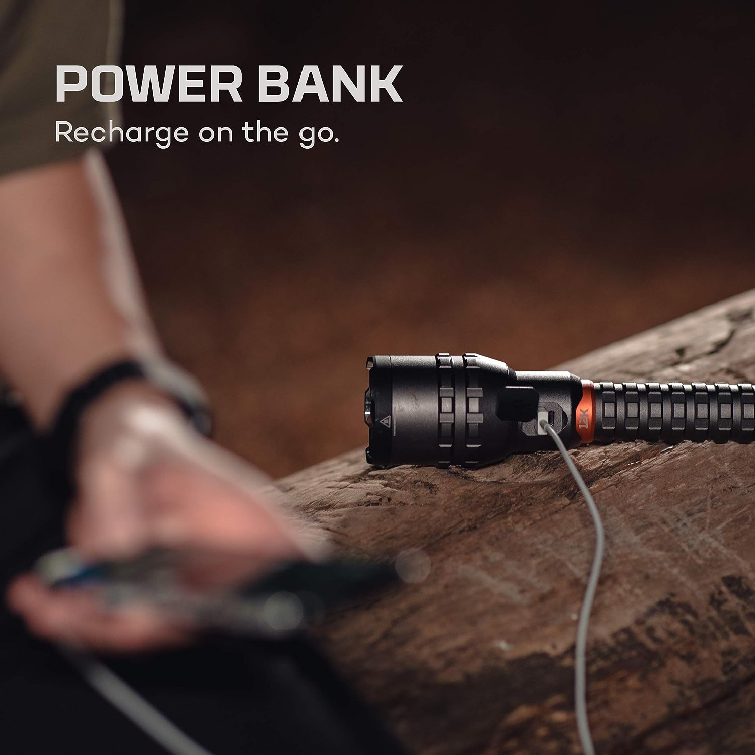 NEBO 12000 Rechargeable Flashlight with 2x Zoom, 5 Light Modes, Waterproof (IP67), and Power Bank, Bright Flashlight for Everday Carry, Hunting, Camping