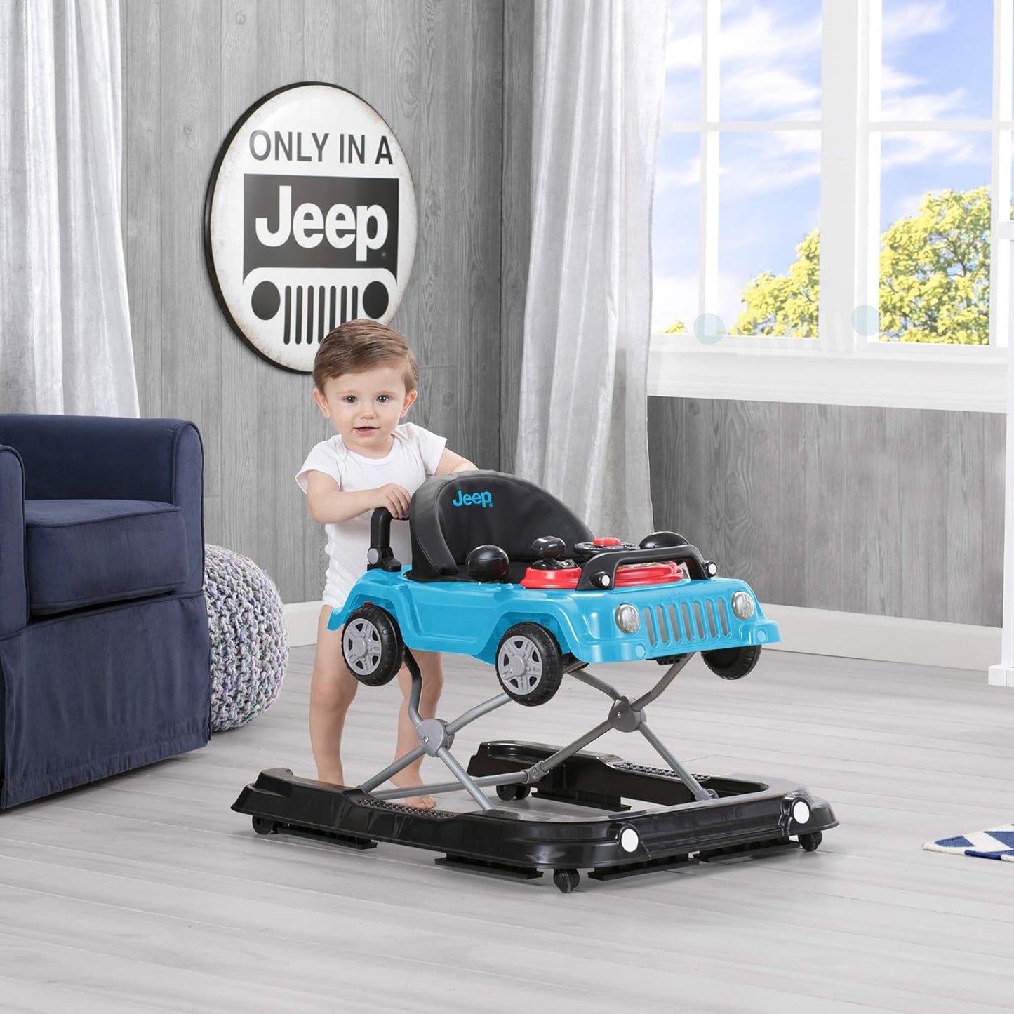 Jeep Classic Wrangler 3-in-1 Grow with Me Walker by Delta Chidlren, Blue
