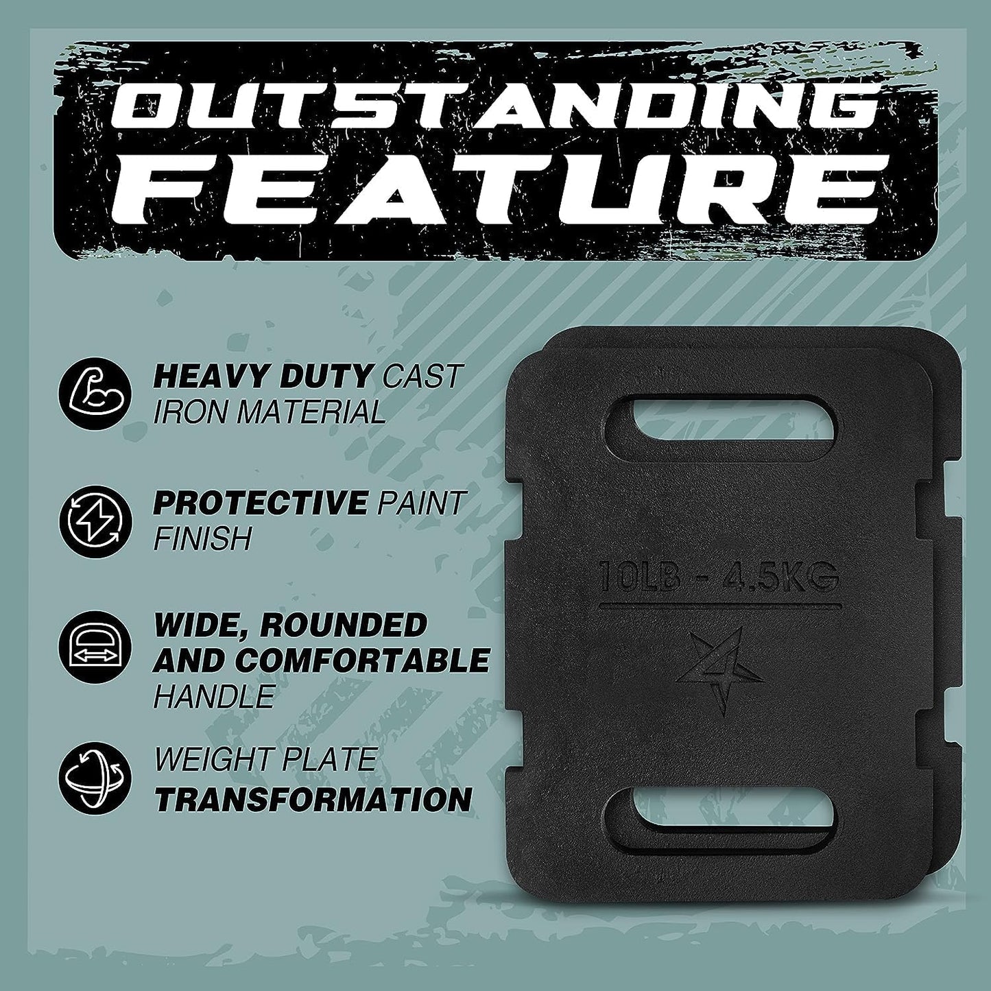 Yes4All Adjustable Ruck Plate with Straps for Rucking, Swings, Squat & Strength Training - Multiple Weights: 10LB to 40LB