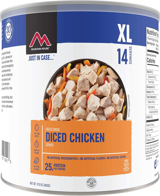 Mountain House Cooked Diced Chicken | Freeze Dried Survival & Emergency Food | #10 Can | Gluten-Free, 30235-Parent