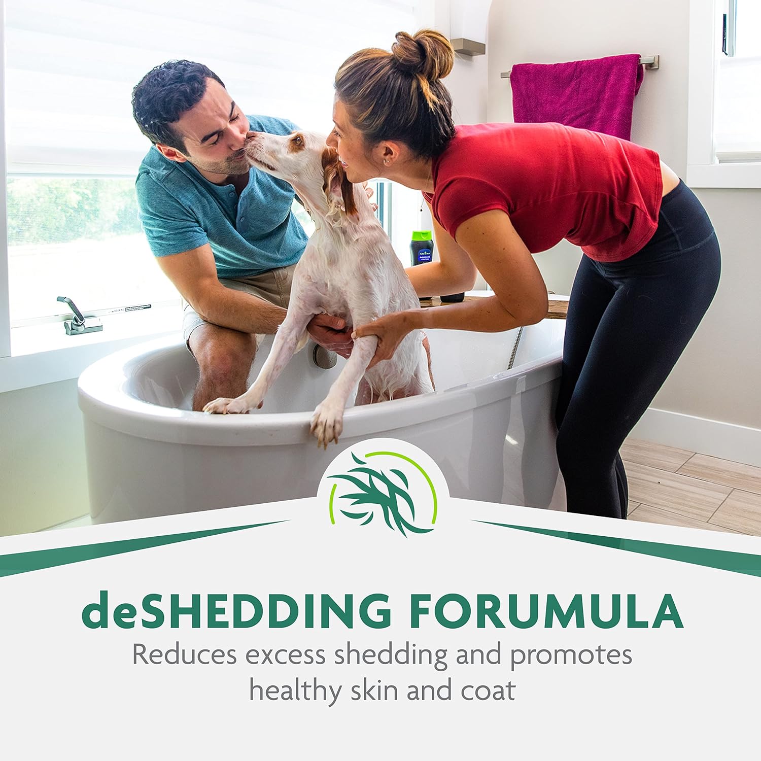 FURminator deShedding Ultra Premium Shampoo with Pump, 1 Allon, Shampoo for Dogs Helps Reduce Excess Shedding