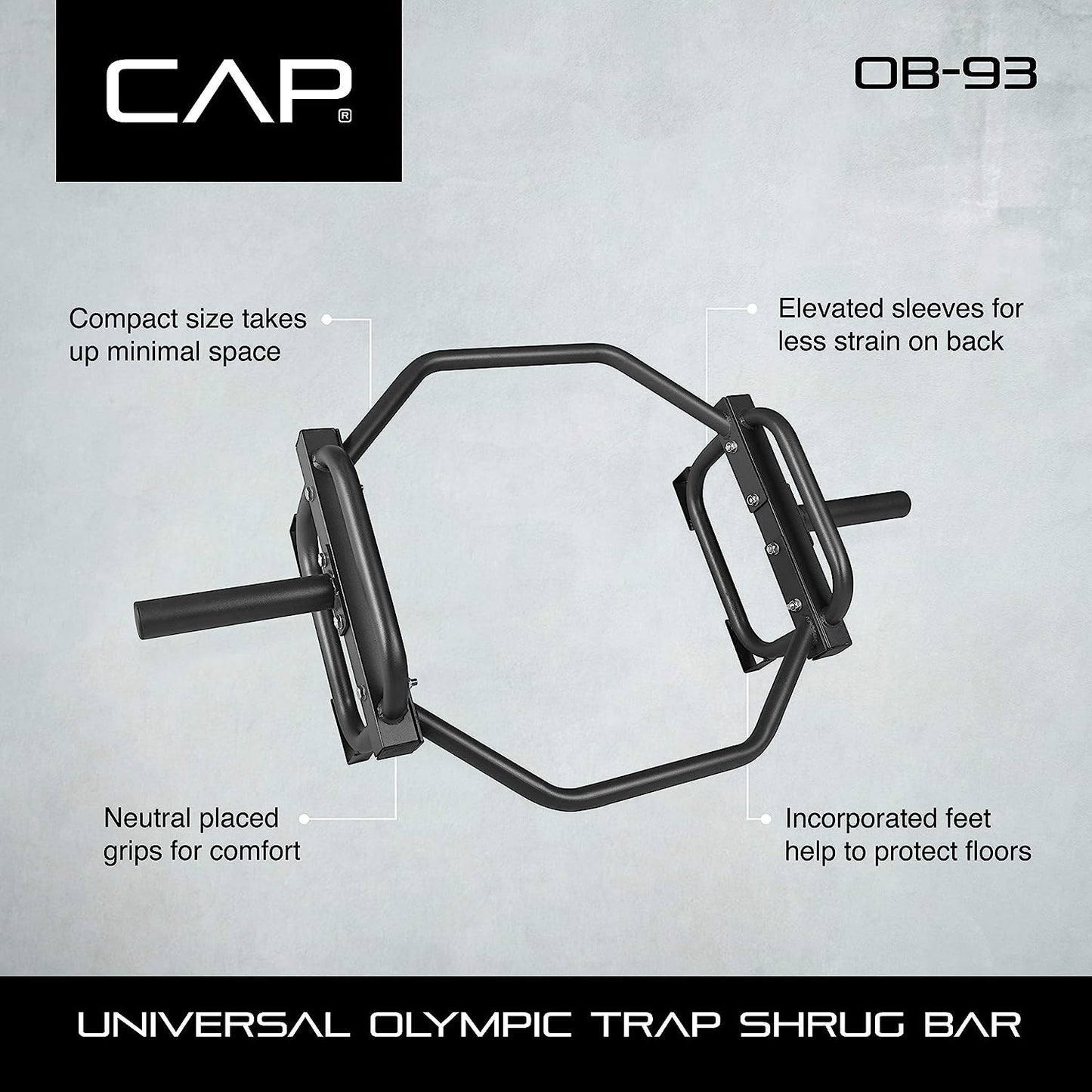 CAP Barbell Olympic Trap Bar, Hex Bar, Shrug Bar, Deadlift Bar