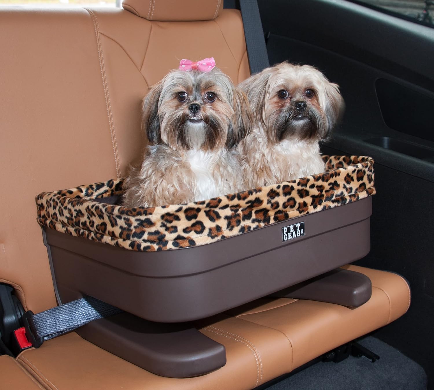 Pet Gear Booster Seat for Dogs\/Cats, Removable Washable Comfort Pillow + Liner, Safety Tethers Included, Installs in Seconds, No Tools Required, 3 Colors