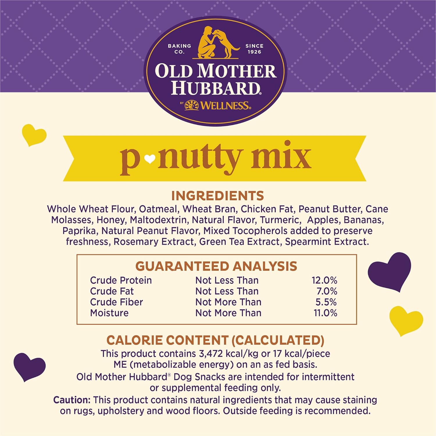 Old Mother Hubbard by Wellness P-Nutty Assorted Mix Natural Dog Treats, Crunchy Oven-Baked Biscuits, Ideal for Training, Small Size, 20 pound box