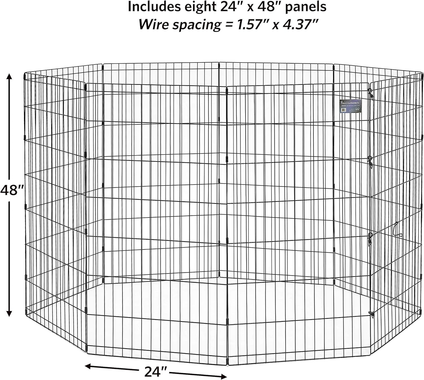 MidWest Homes for Pets Foldable Metal Dog Exercise Pen / Pet Playpen, 48'H x 24'W