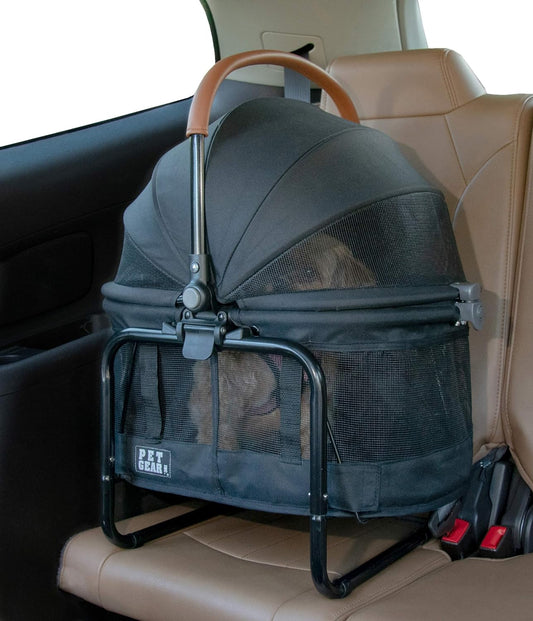 Pet Gear View 360 Pet Carrier & Car Seat with Booster Seat Frame for Small Dogs & Cats, Mesh Ventilation, Push Button Entry, No Tools Required, 4 Colors