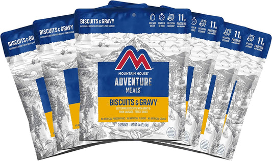 Mountain House Biscuits & Gravy | Freeze Dried Backpacking & Camping Food |6-Pack